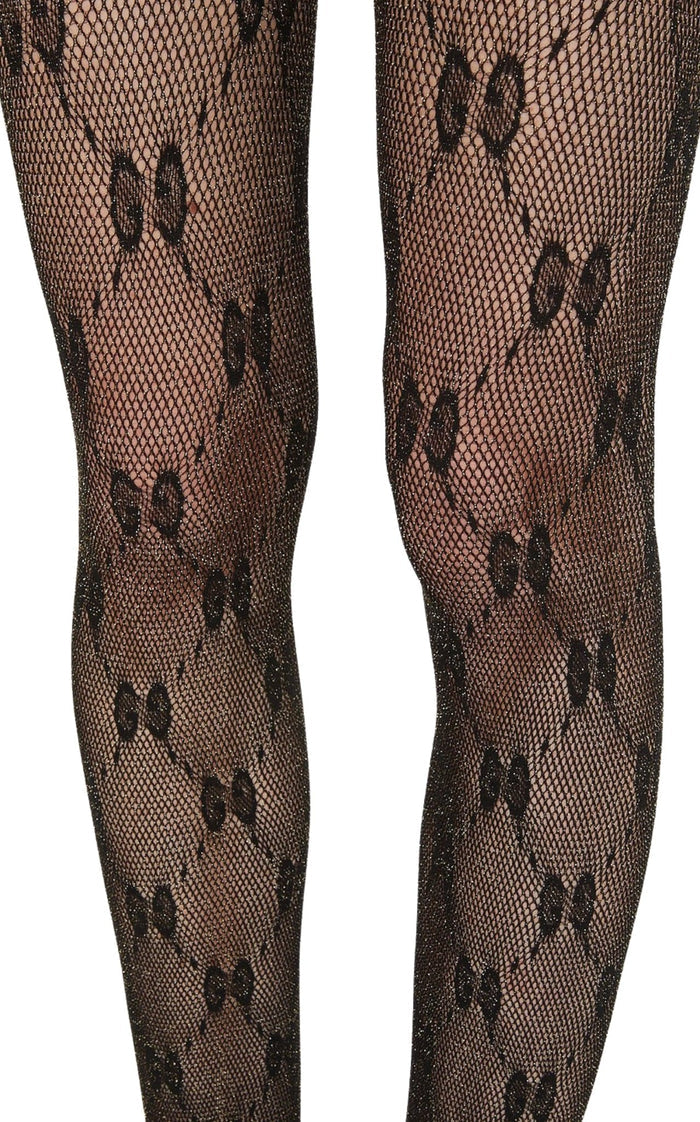 Gucci GG Lurex Detailed Knitted Tights Pantyhose - Runway Catalog