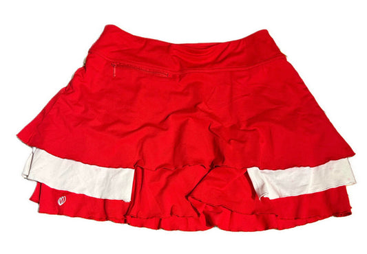 GGBlue luxe sport Red & White Tiered Skort Size M