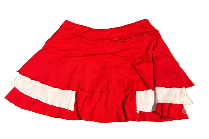 GGBlue luxe sport Red & White Tiered Skort Size M