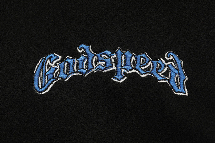 Godspeed Mens F.T.D Wool Varsity Jacket Black/blue