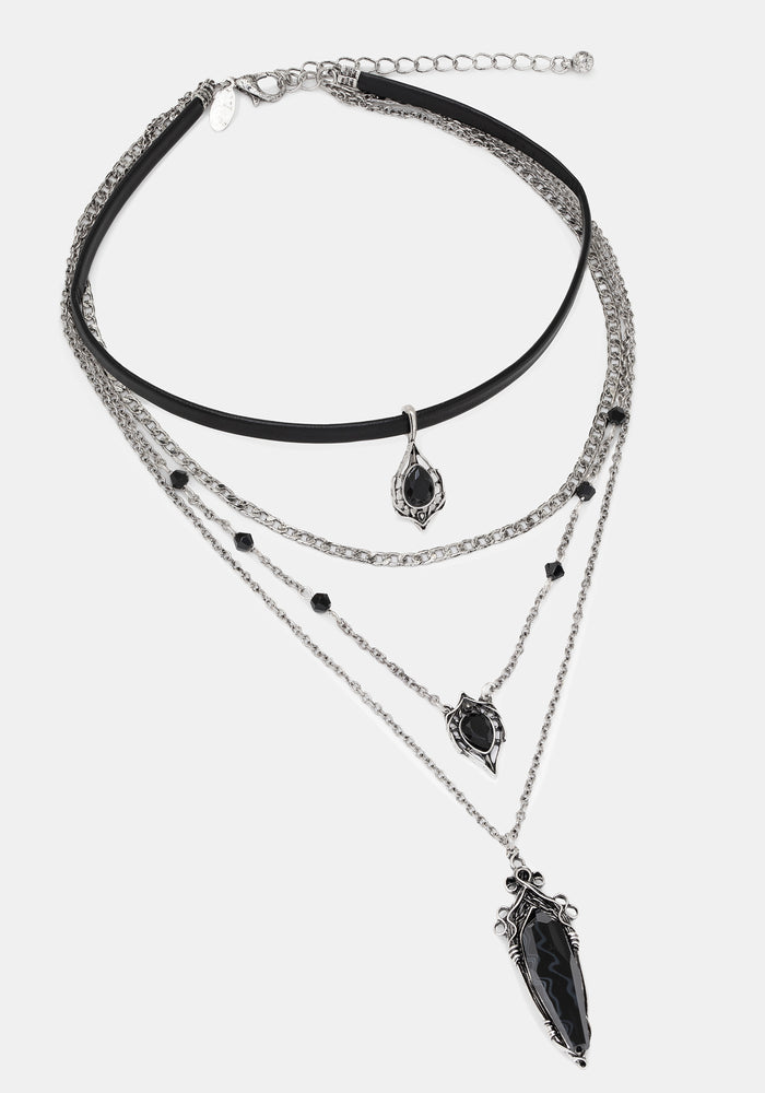 Gothique Stone Layered Necklace