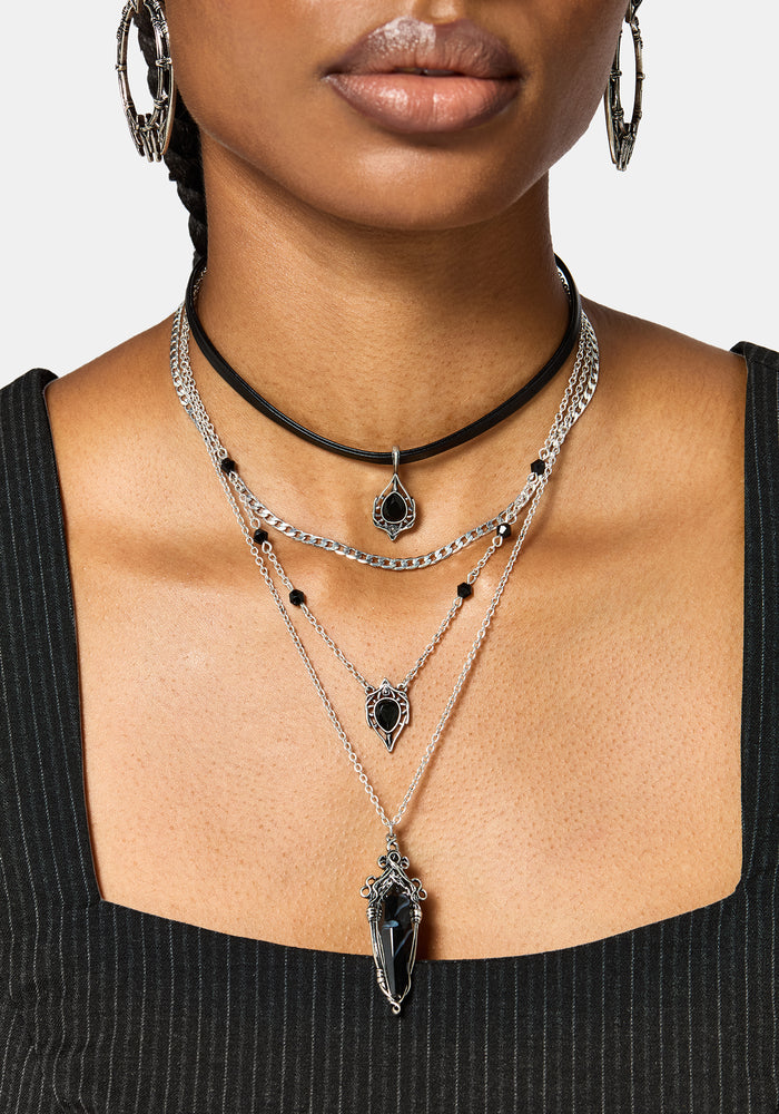 Gothique Stone Layered Necklace