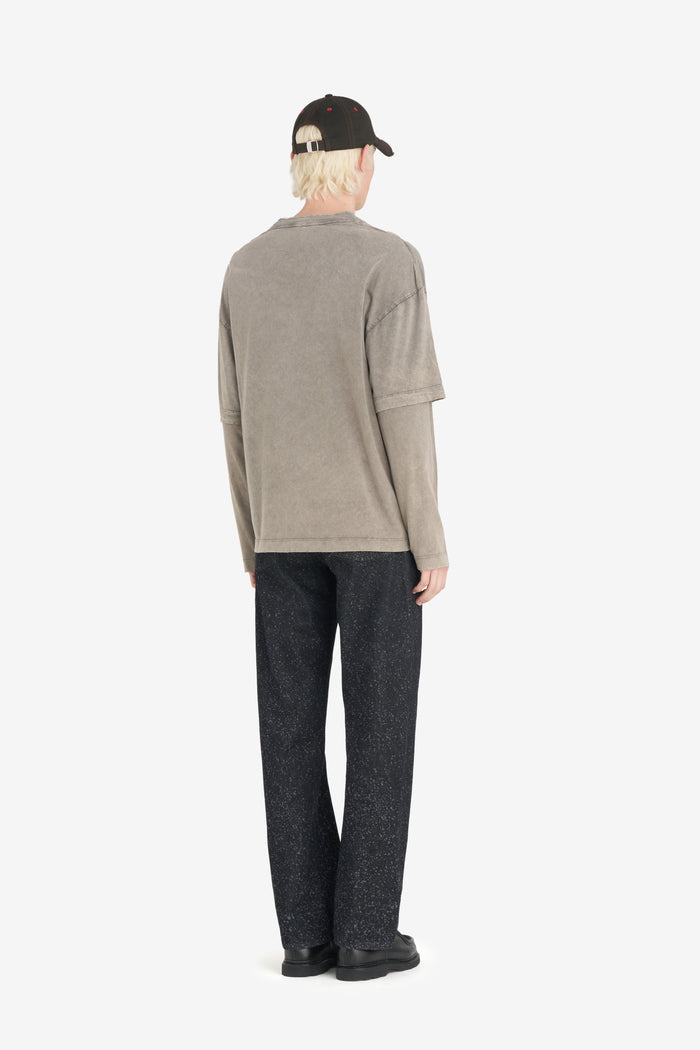 DOUBLE SLEEVE TS NOISE XXS / LTGREY