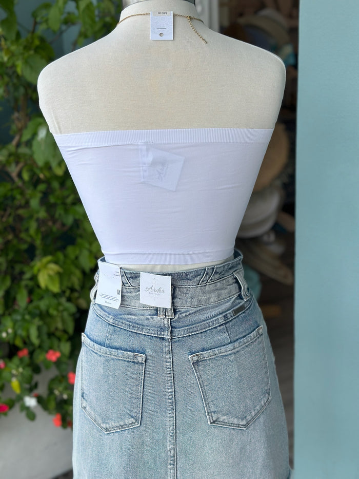 white bandeau back