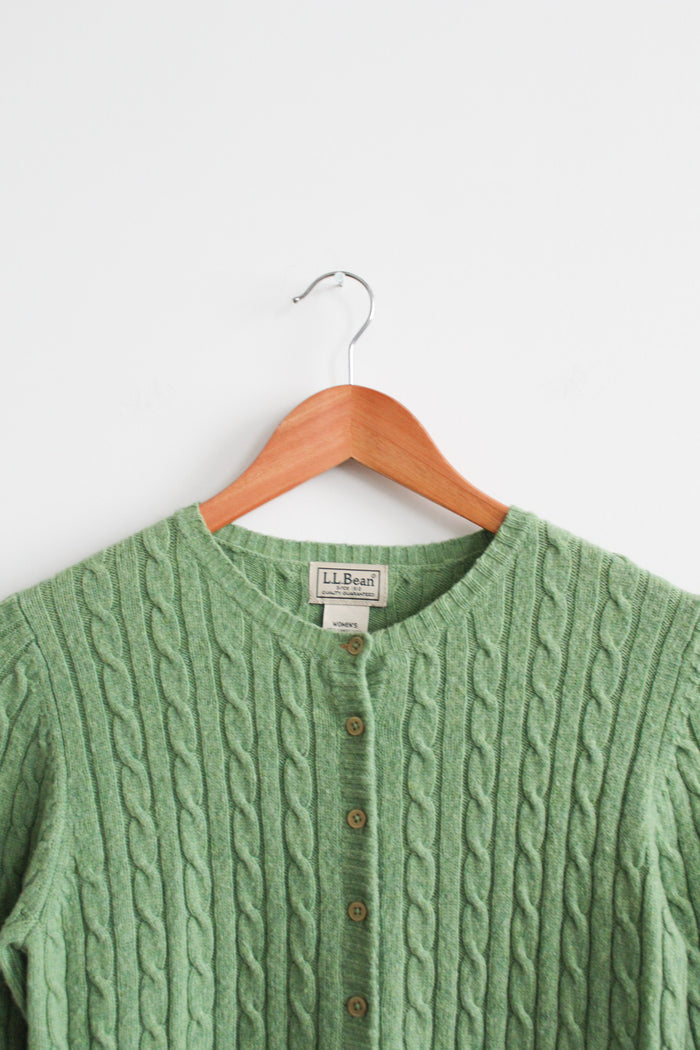 grass wool cardigan