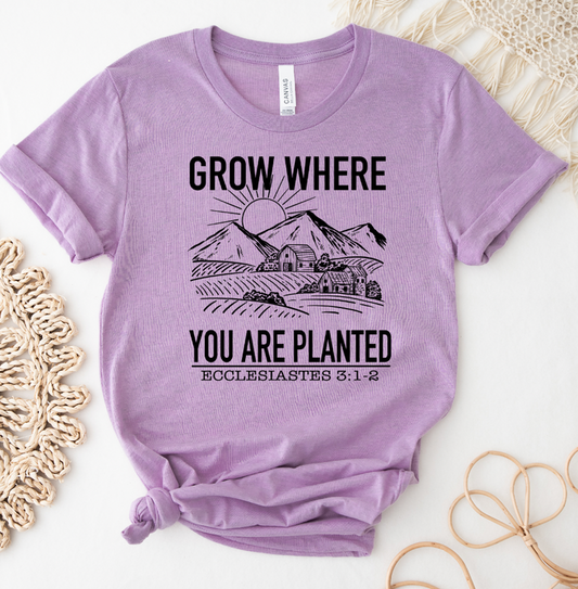Grow Where You Are Planted – Bella Canvas T-Shirt