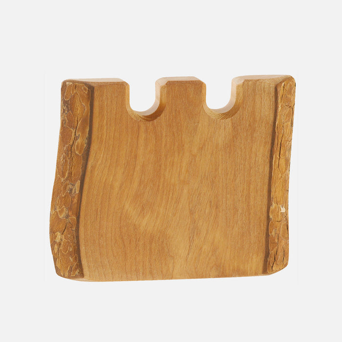 Handcrafted Wooden Castle Wall - with Bark