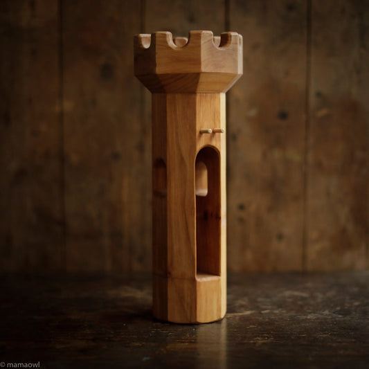 Handcrafted Wooden Large Round Outlook Tower
