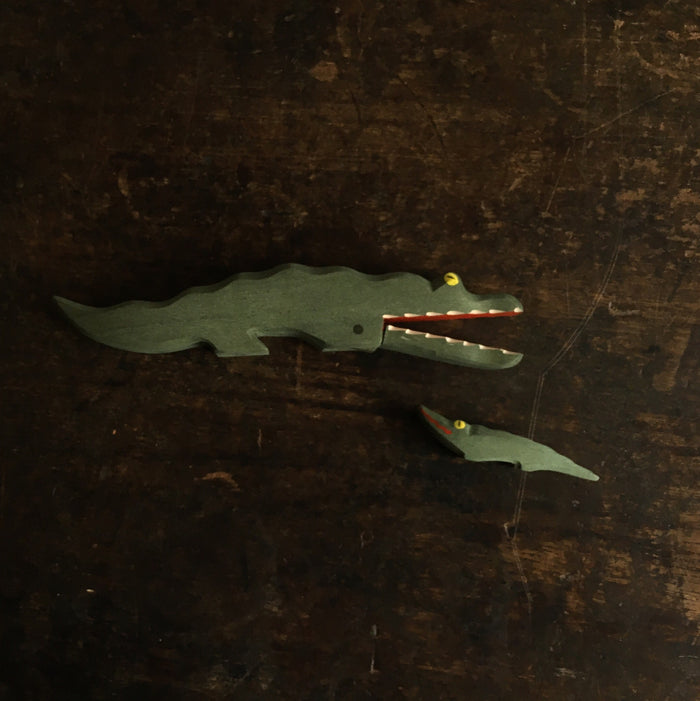 Handcrafted Wooden Small Crocodile