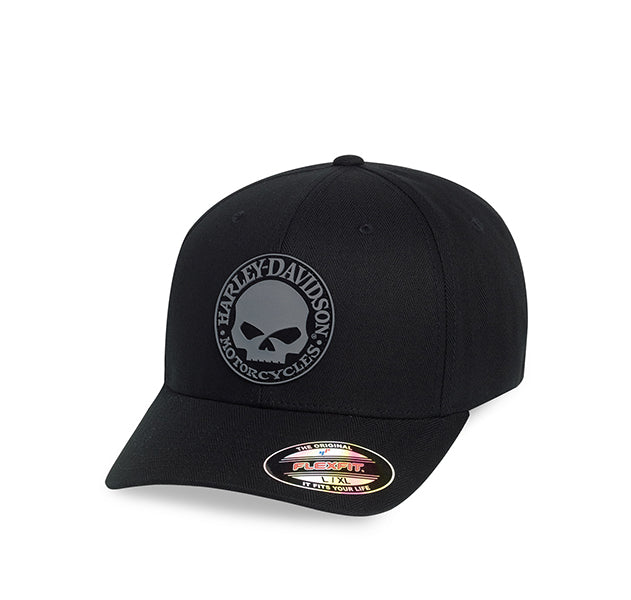 Harley-Davidson Cap Rubber Skull,Stretch Black