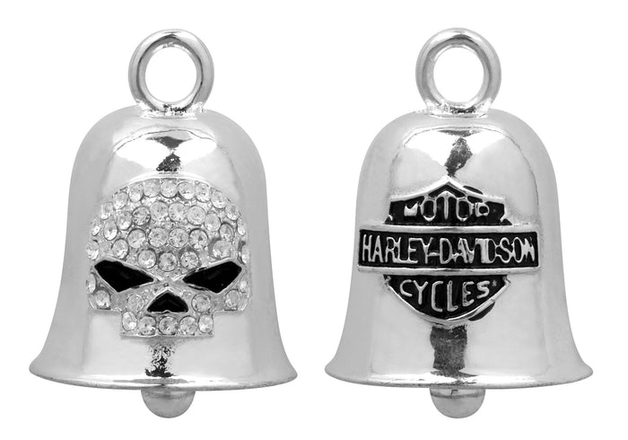 Harley-Davidson® H-D Ride Bell White Crystal Willie G Skull – Hrb027