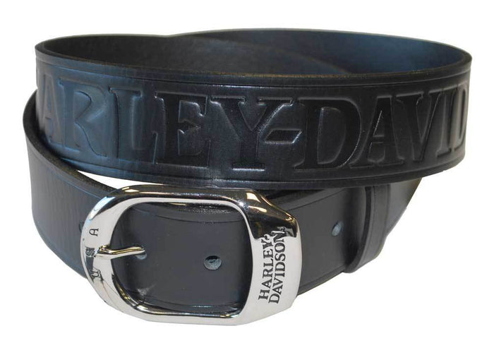 Harley-Davidson® Slide Over Belt Black Leather Hdmbt10588