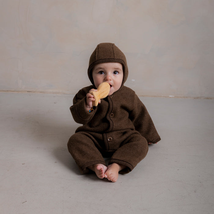 Harvest Baby & Kids Overall - Boiled Merino Wool - Hazelnut