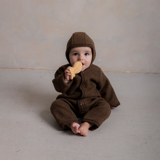 Harvest Baby & Kids Overall - Boiled Merino Wool - Hazelnut