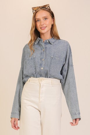 Hazel Denim Top