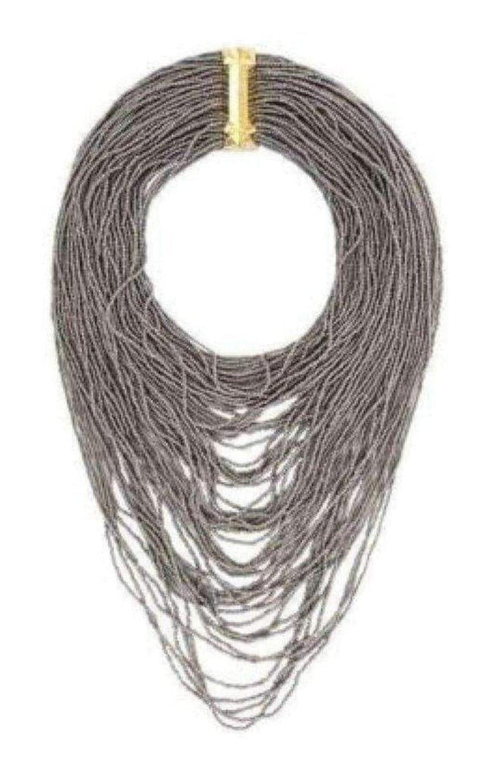BCBGMAXAZRIA Hematit Seed Bead Necklace - Runway Catalog