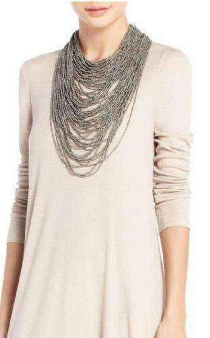 BCBGMAXAZRIA Hematit Seed Bead Necklace - Runway Catalog