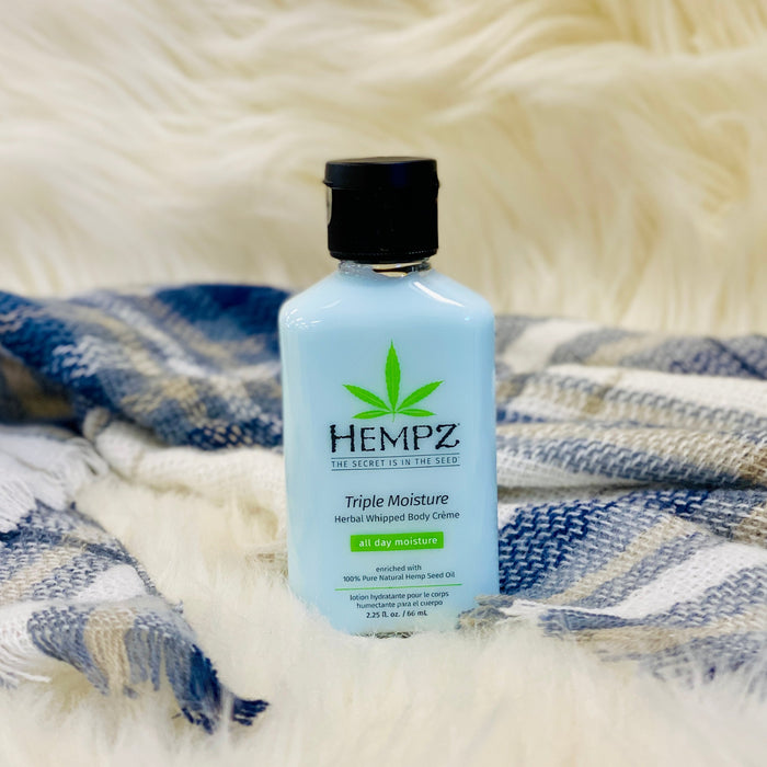 Hempz Travel Size Triple Moisture Whipped Body Creme Lotion Heartland