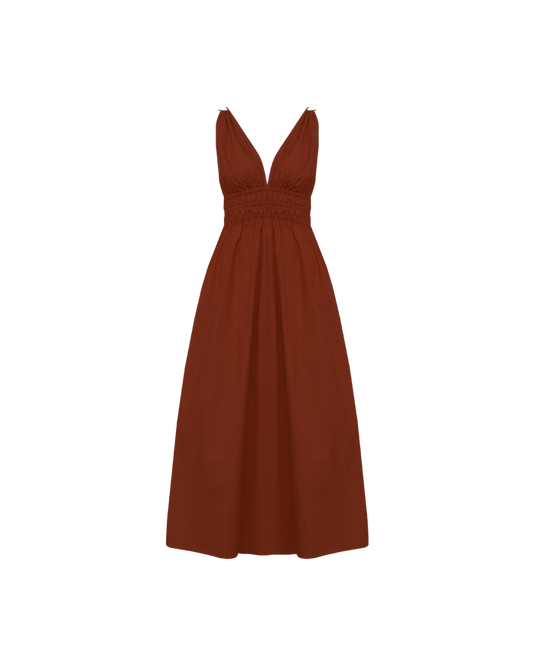 HERO MAXI DRESS CHOCOLATE