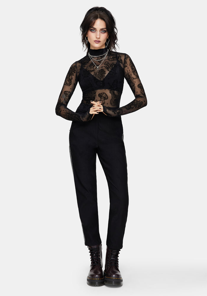 Hexborn Baba Yaga Flocked Long Sleeve Top