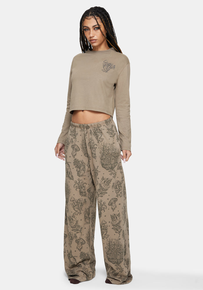 Hexborn Baba Yaga Printed Wide Leg Pyjama Bottoms