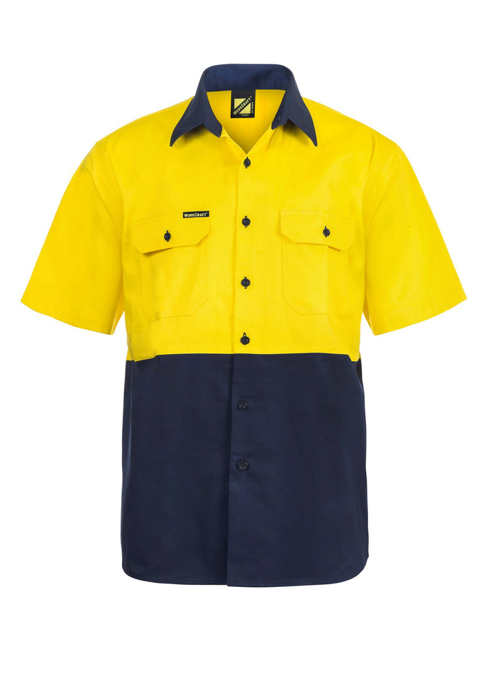Hi Vis Cotton Drill Shirt SS WS3023