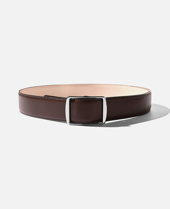 Holeless Essential Leather Belt (Brown)
