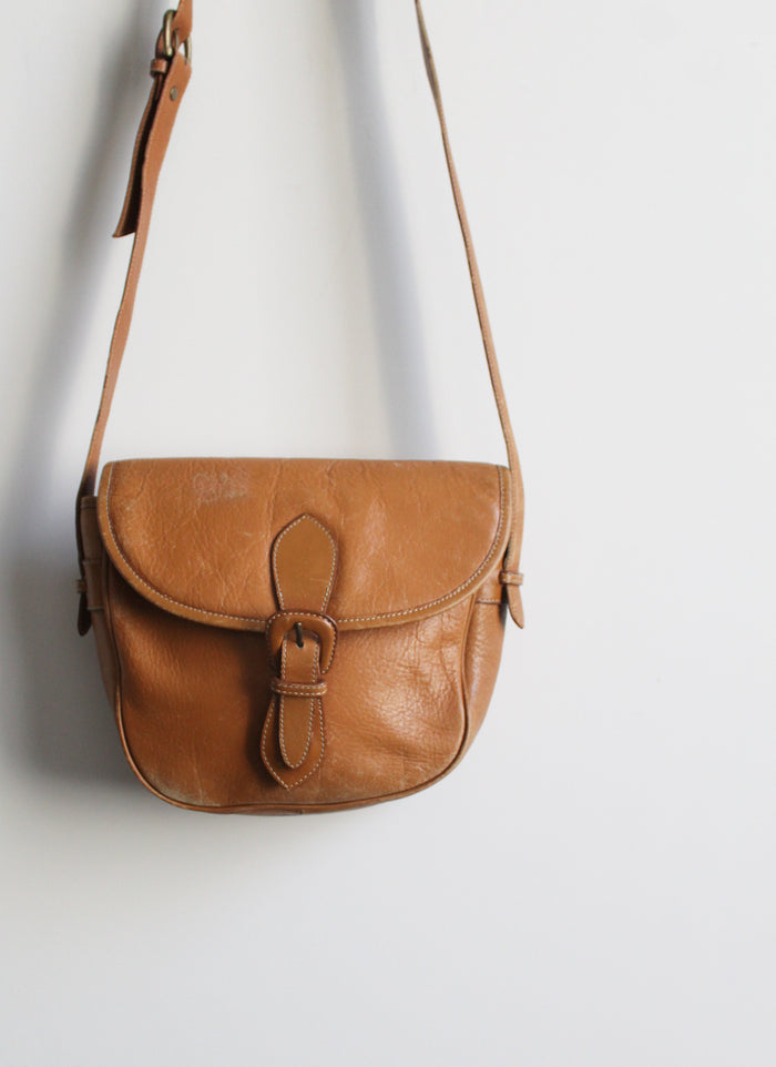 honey leather saddle bag