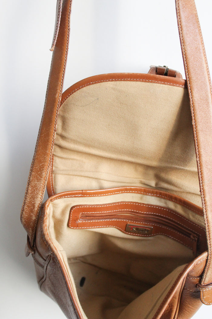 honey leather saddle bag