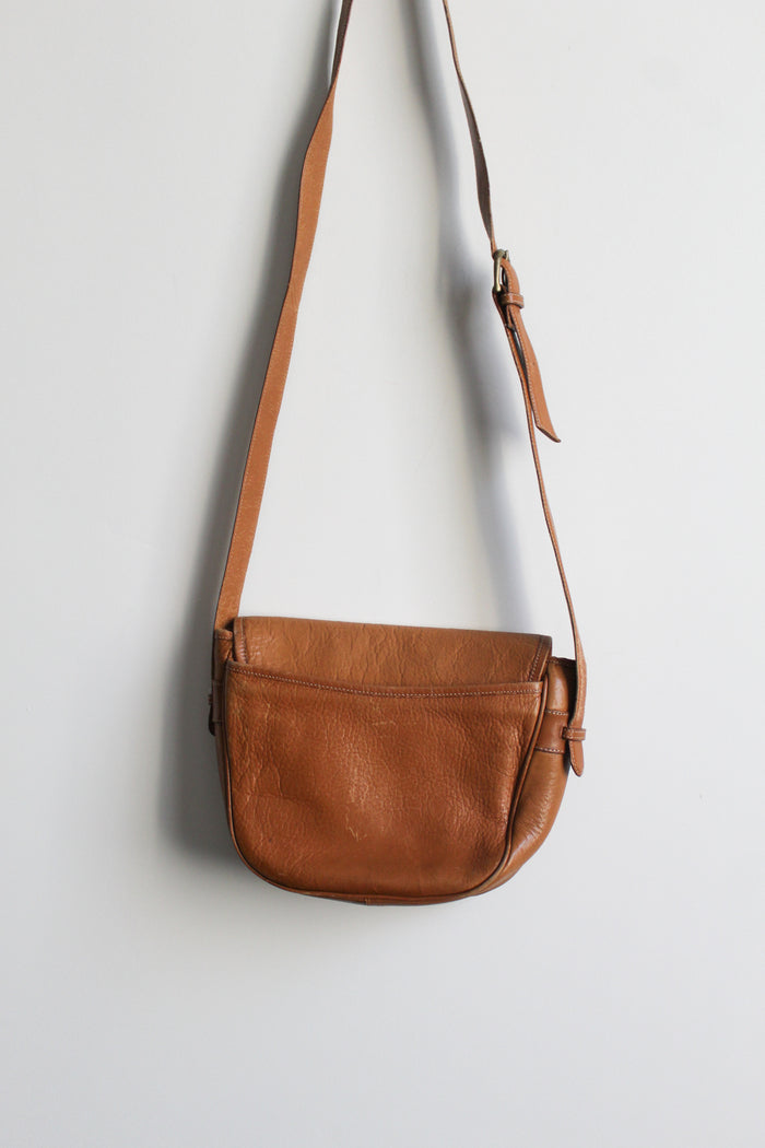 honey leather saddle bag