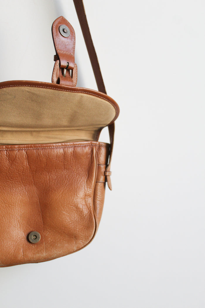 honey leather saddle bag