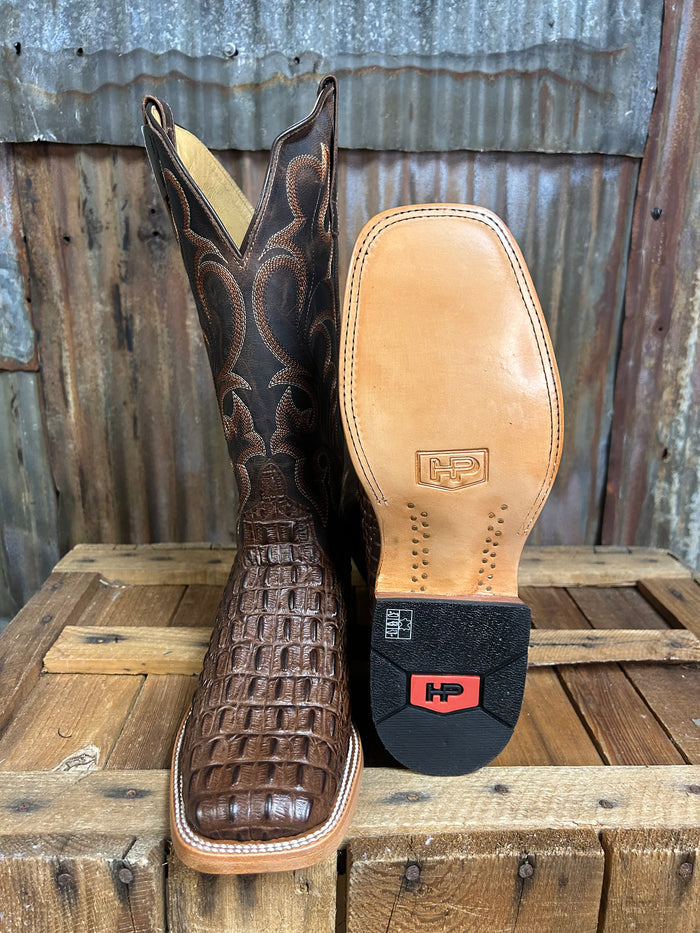 Horse Power Crocodile Print Western Boots