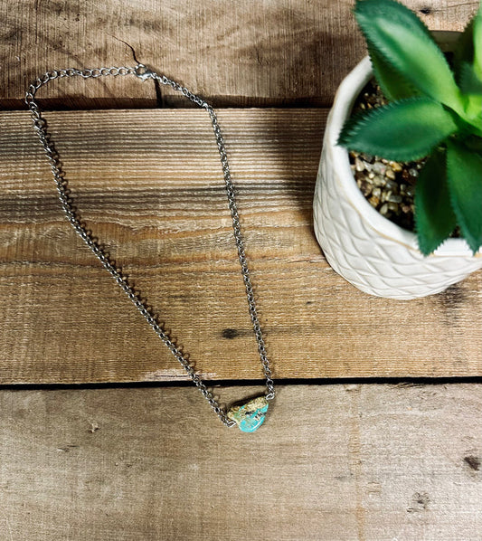 Real Slab Turquoise Choker