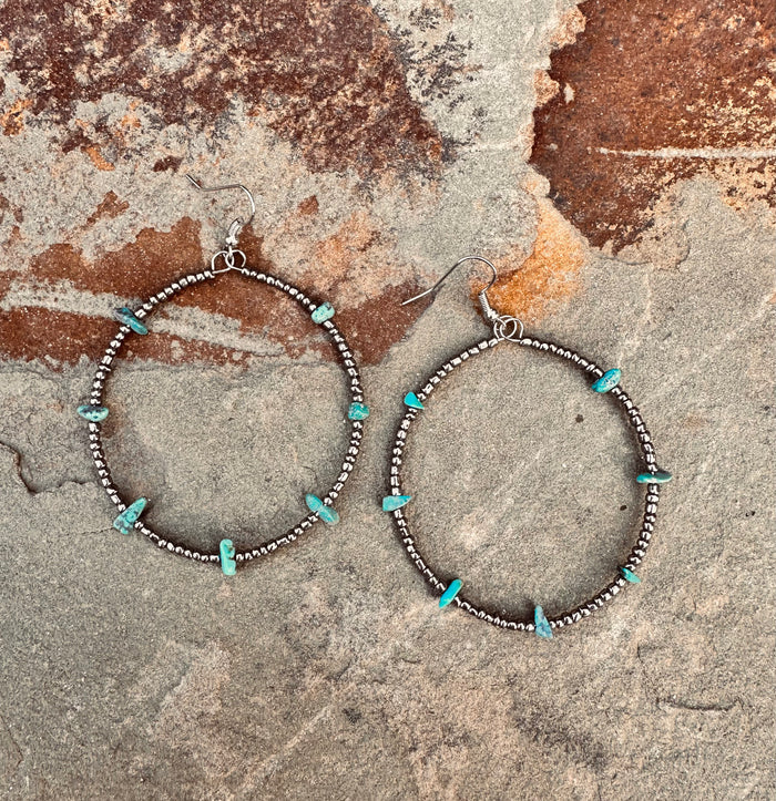 Turquoise Hoop Earrings