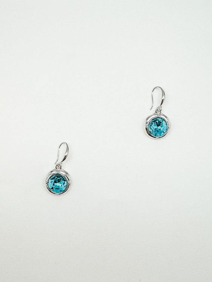 Blue Sparkly Dangling Earrings