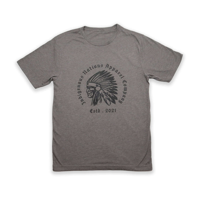 INAC Chief Head T-Shirt featuring a unique Indigenous design, perfect for everyday wear, made from premium materials.