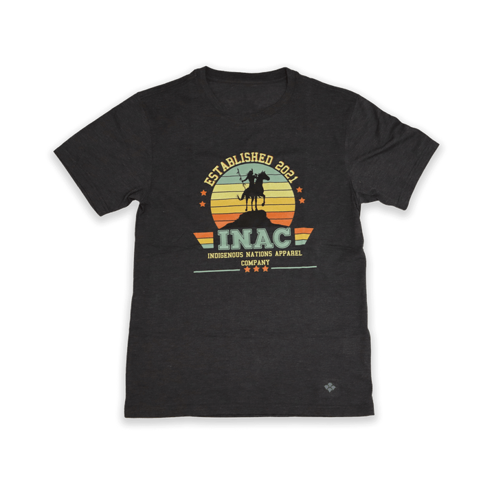 INAC Established 2021 Men's Tee featuring a classic logo and stylish design on a dark t-shirt.