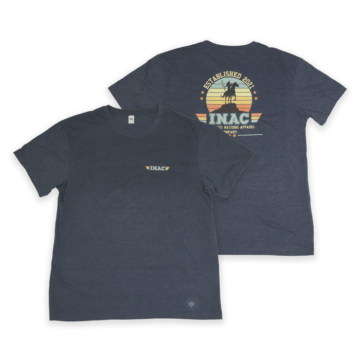 INAC Established Tee featuring the logo and design on a navy blue shirt, showcasing style and comfort.
