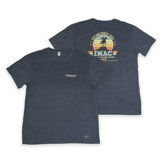 INAC Established Tee featuring the logo and design on a navy blue shirt, showcasing style and comfort.