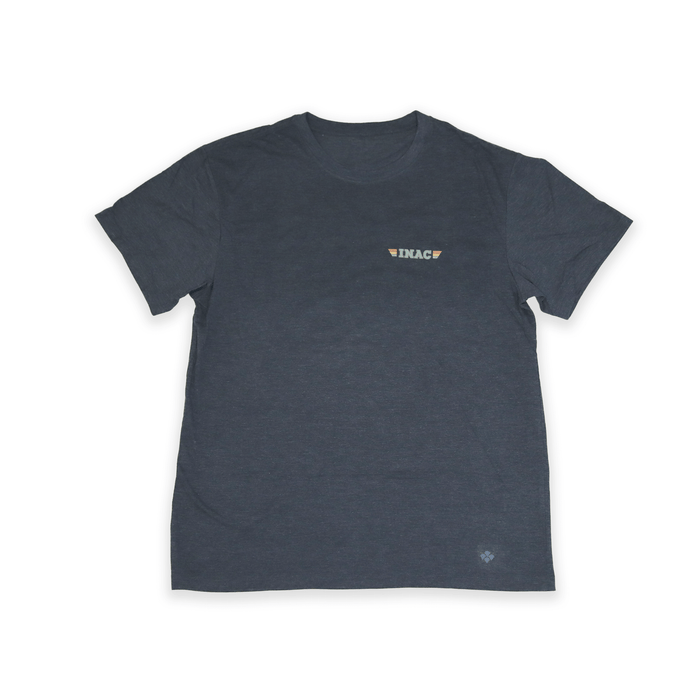 INAC Established Tee in dark gray color featuring the iconic INAC logo on the front, perfect for style and comfort.