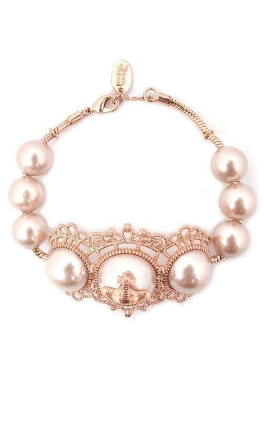 Vivienne Westwood Isolde Large Pearl Pink Gold Bracelet - Runway Catalog