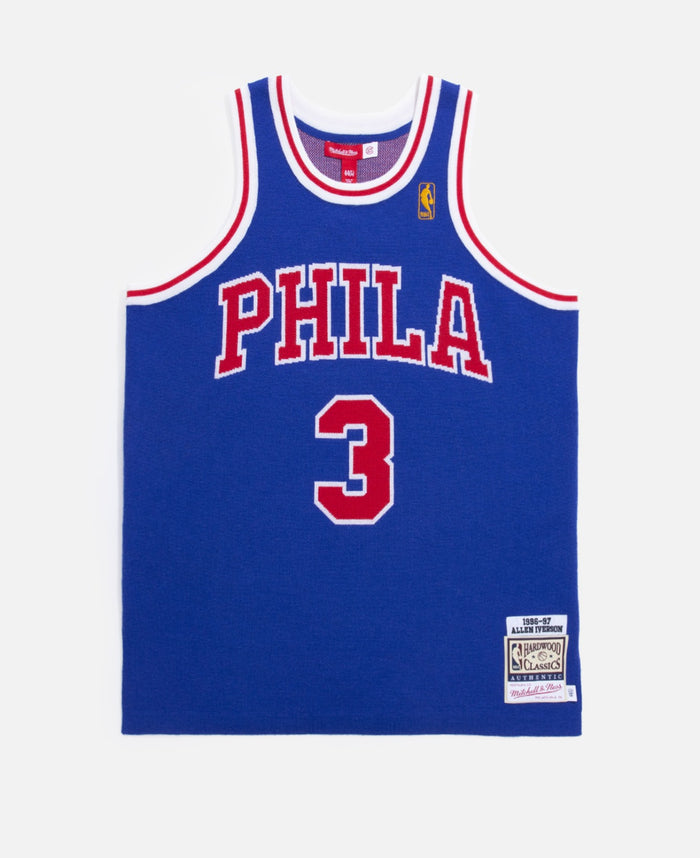 Iverson 76ers 96-97 Knit Jacquard Jersey