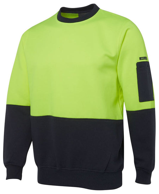 Jb's Wear Hi Vis Fleecy Crew 6HVCN