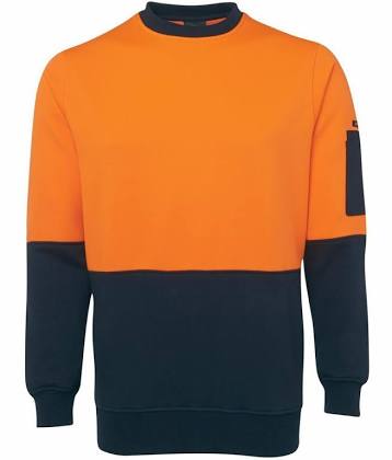 Jb's Wear Hi Vis Fleecy Crew 6HVCN