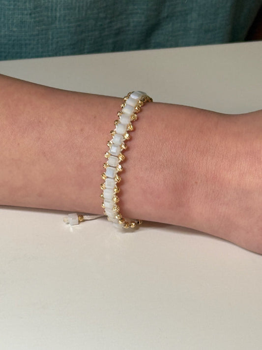 Johanna bracelet white and gold