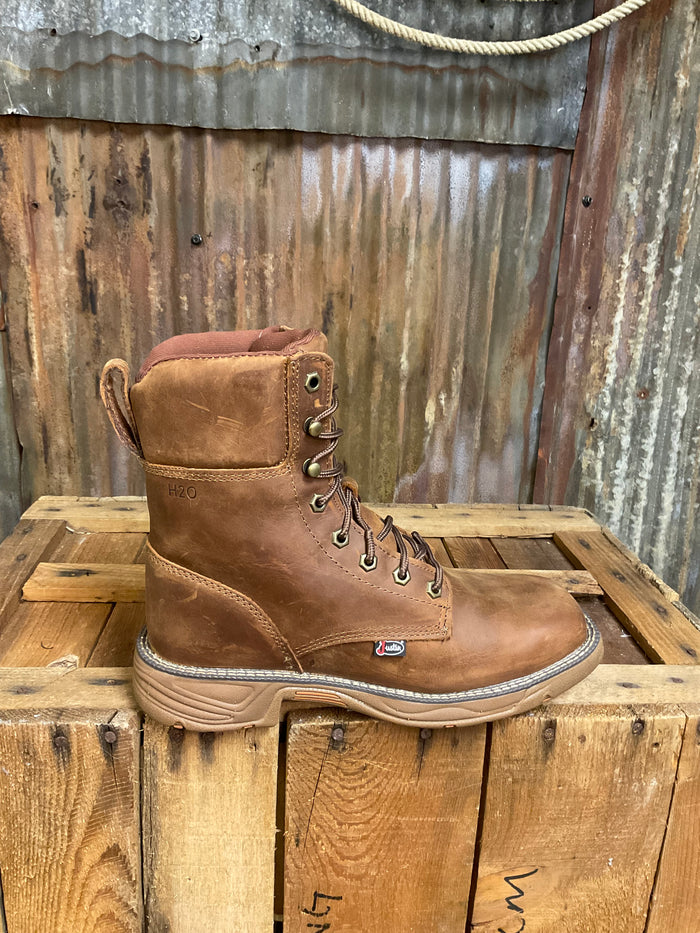 Justin 8" Rush Waterproof Lace Up Work Boot