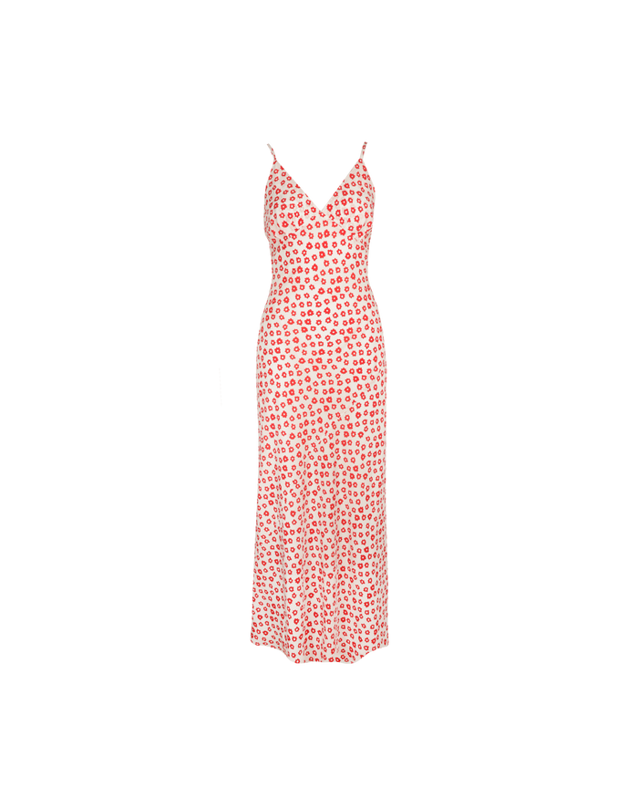 KAARINA SILK SLIP RED DAISY