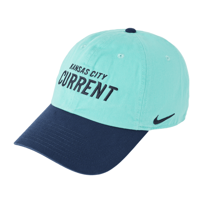 KC Current Nike Club Cap Wordmark Navy Brim