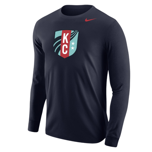 KC Current Nike Unisex Core Cotton Crest Long Sleeve T-Shirt