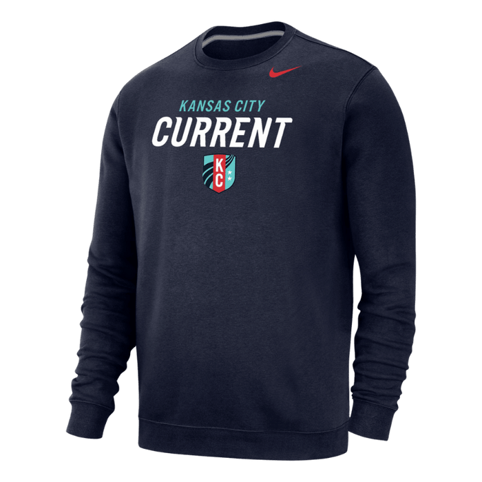KC Current Unisex Navy Nike LS Logo Crewneck
